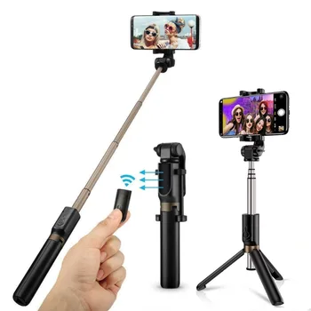 

Newly Portable Selfie Stick for Bluetooth, 360 Degree Rotatable Folding Universal Phone Holder Tripod Black Pink