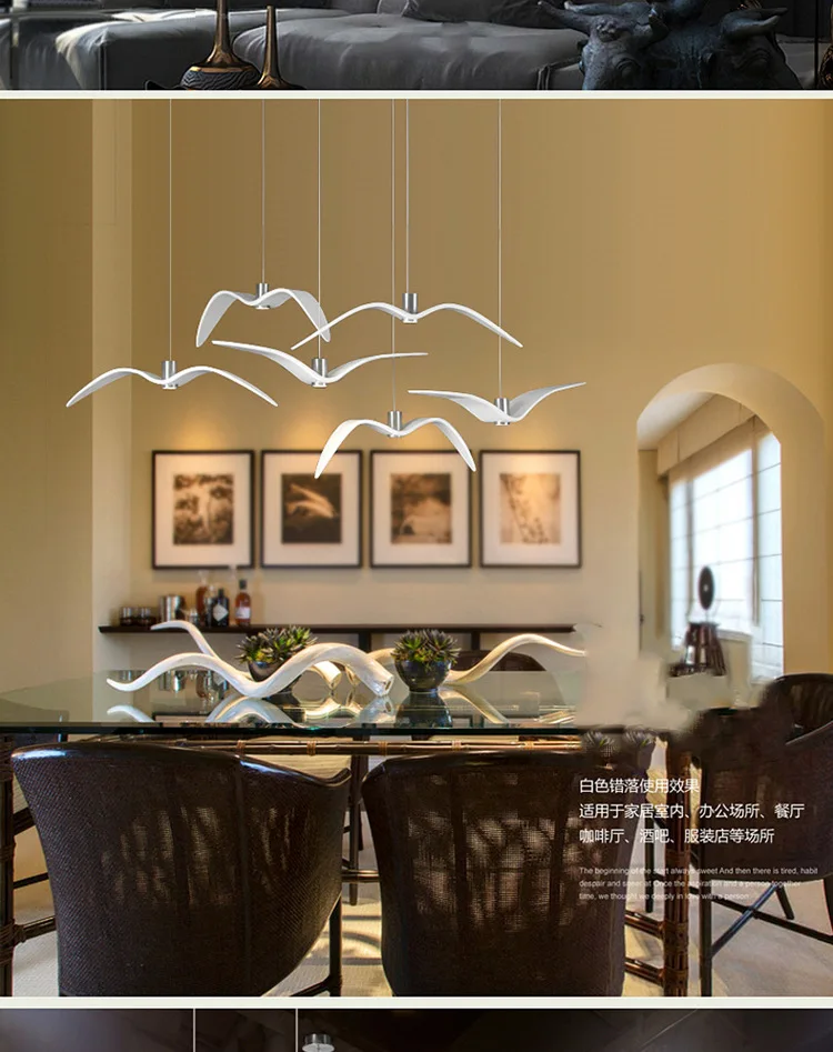 Ditoon Seagull Birds Pendant Light (3)