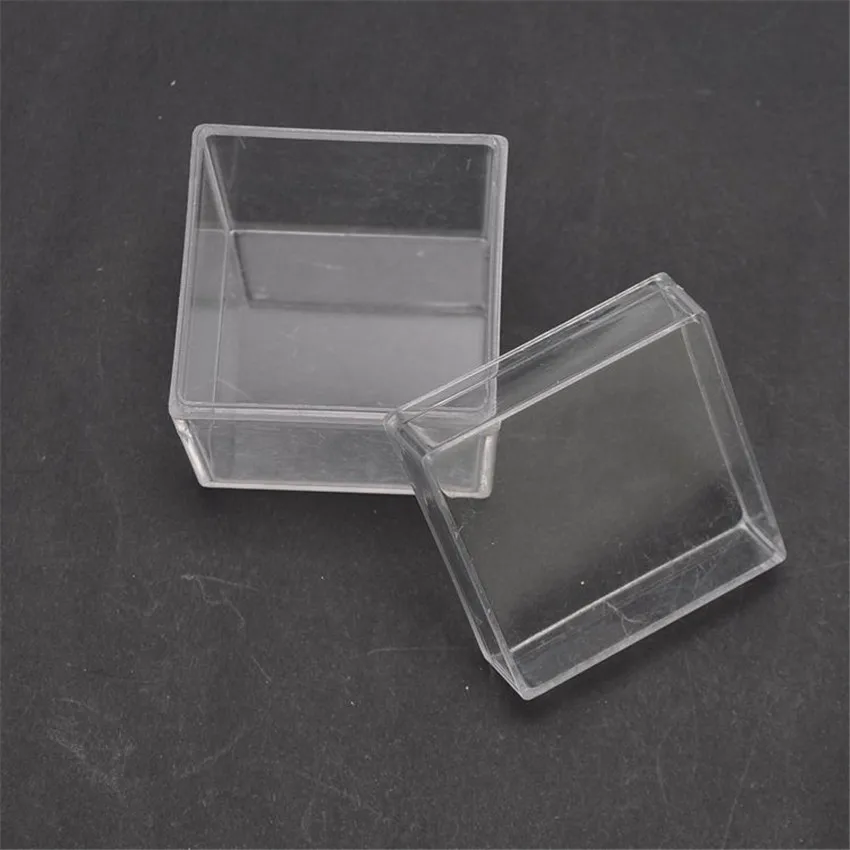48 шт./лот, квадратная Свадебная коробка для конфет, пластиковая прозрачная подарочная упаковка, прозрачная коробка для подарков, сувениры для детского душа