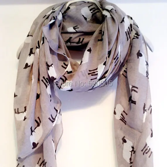 

Sheep Grey Autumn Spring Summer Scarf free shipping 10pcs/lot