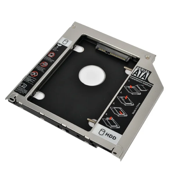 Kebidu HDD Caddy 9,5 мм второй SATA 2," жесткий диск SSD корпус для Apple Macbook Pro A1297 A1278 A1286 CD rom