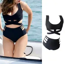 Bikini 2016 New Hot Women’s High Waisted Push Up Swimwear bathing suits Plus Size swimsuit Bikinis Bechwear Bikini Set XXXL