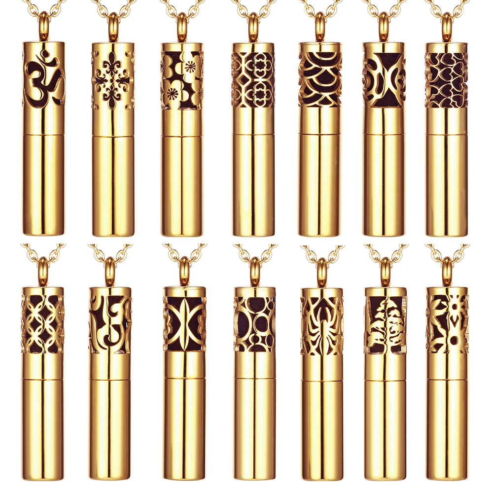 1-A-PEOS27-7 rose gold stainless steel diffuser essential oil storage with container