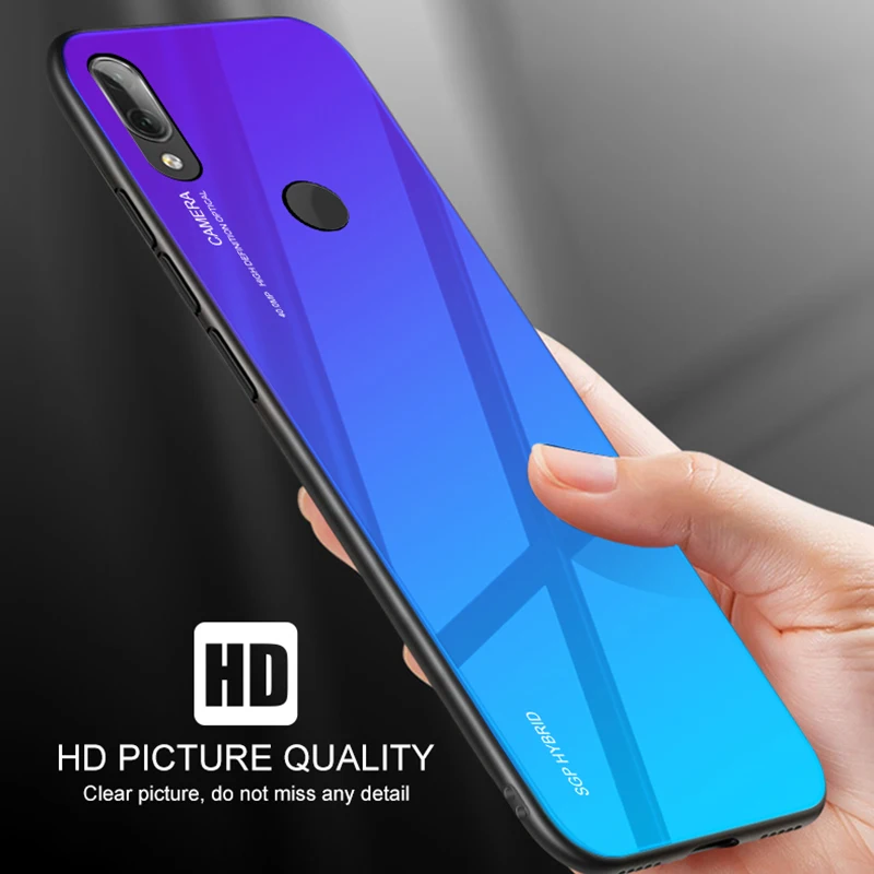 Чехол для Huawei P30 P20 P10 pro lite градиентный чехол из закаленного стекла plus Mate 20 20x
