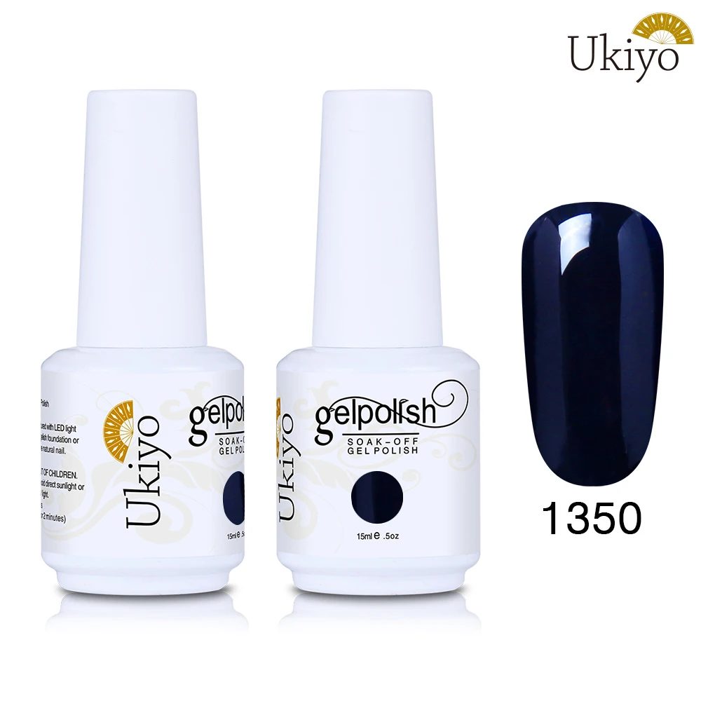 Ukiyo 15 мл Лак для ногтей 170 великолепный цвет Гель-лак для ногтей Vernis полуперманентное верхнее покрытие Базовое покрытие гель-лаки для ногтей Гель-лак - Цвет: 1350