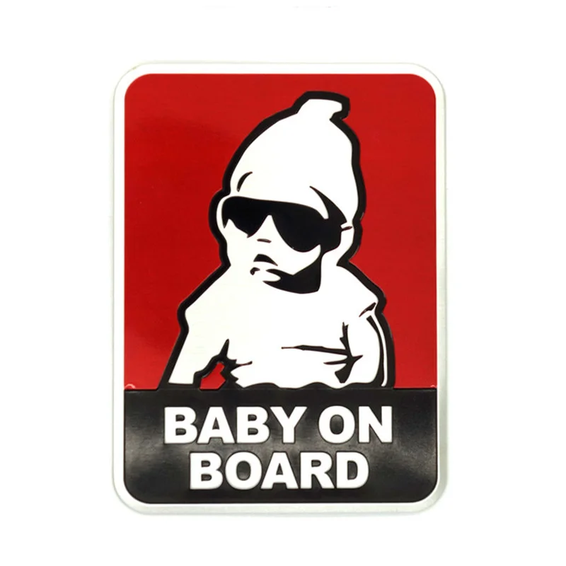 

Car-Styling 3D Brushed Metallic Cool Baby ON Board Auto Emblem Badge Sticker Decals Sign