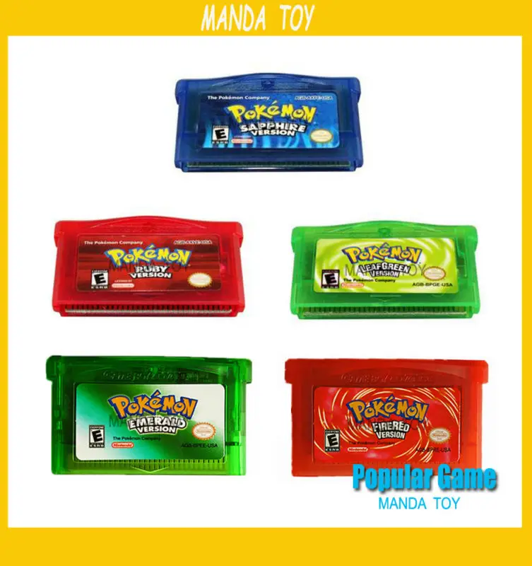 

100pcs/lot GBA GAame Poke Collective Edition Video Game Cartridge Console Card for Game Boy Advance English Version