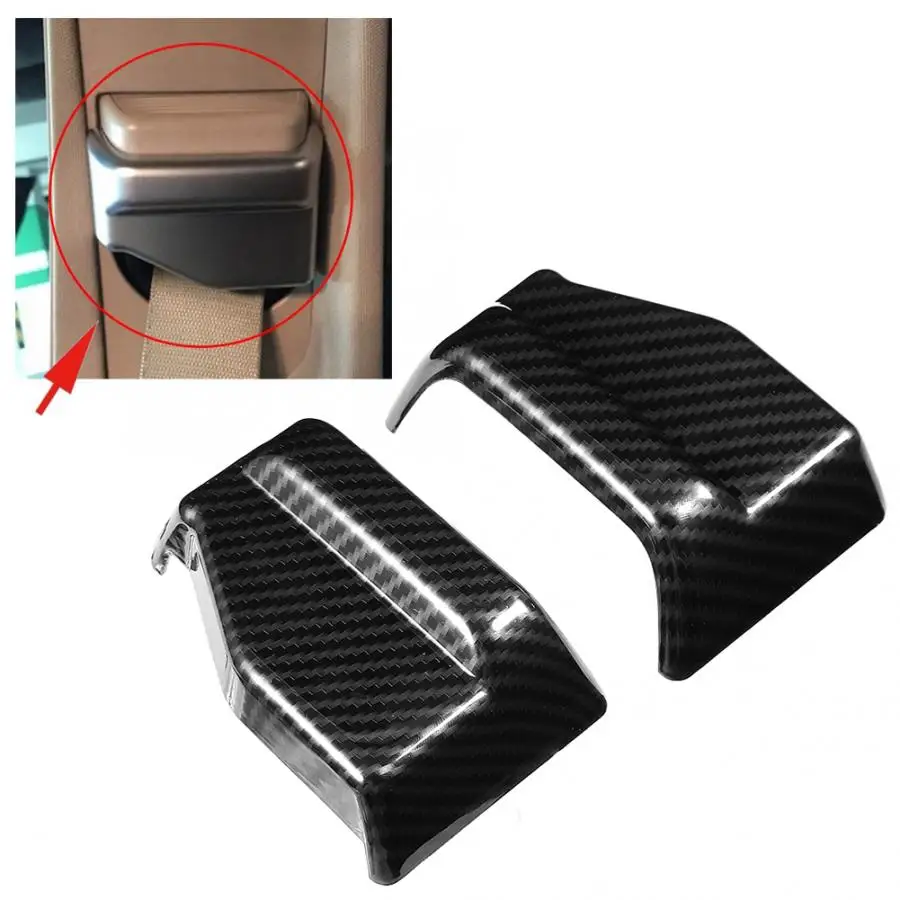 

2pcs/set Carbon Fiber Style Safety Belt Cover Trim Fit for Mercedes Benz E Class W212 W213 W222 ABS Material Safety Belt Cover