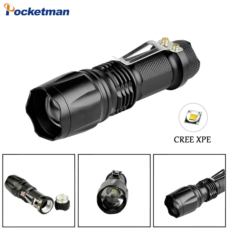 Pocketman Мини светодиодный фонарик XPE-G2 фонарь светодиодный фонарик 3-Режимы портативный свет лампы для AA/14500 аккумулятор z10