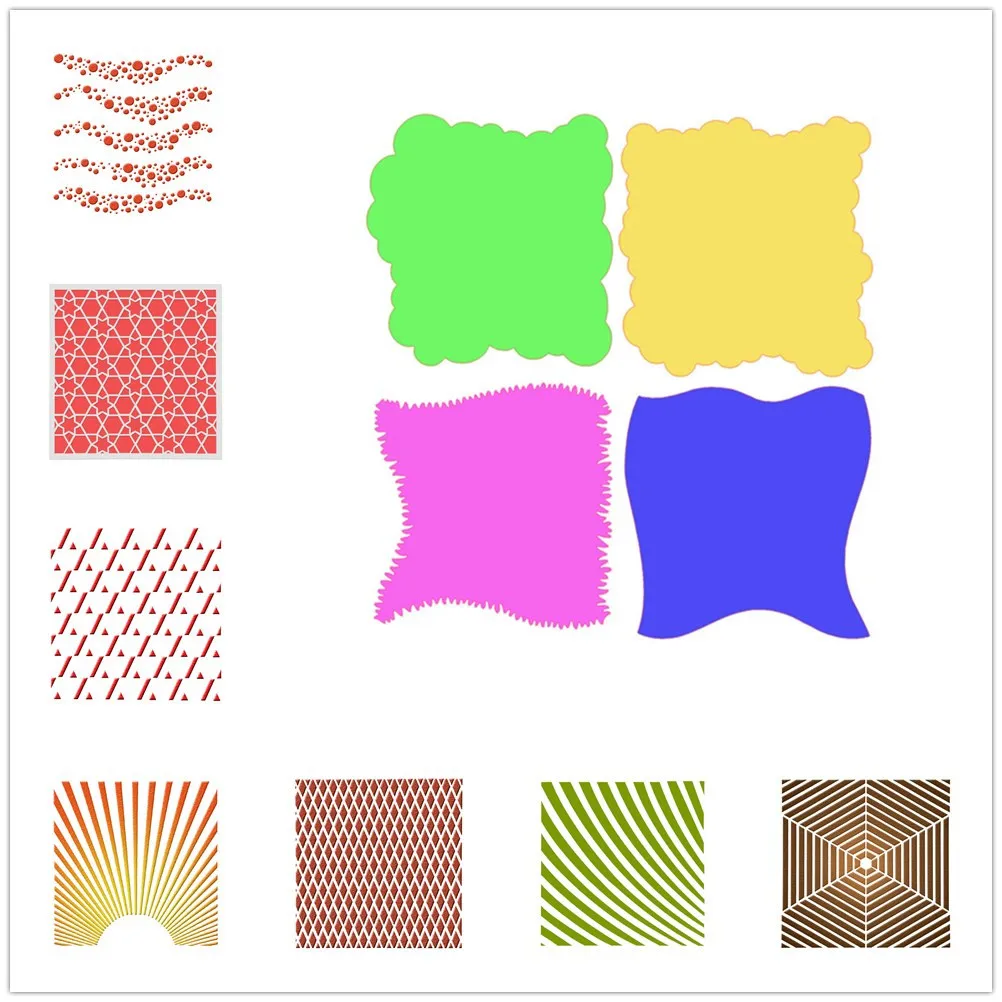 

1 PC DIY Geometry Cake Coffee Stencils Spray Mold Decorating Print Modeling 2018 New Arrival Hot Sale Kitchen Tools #WS