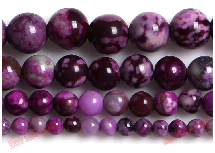 Цена по прейскуранту завода фиолетовый сугилит круглые бусины Размер 4-12 мм натуральный камень свободные бусины для самостоятельного изготовления ювелирных изделий браслет Strand 1" DIY