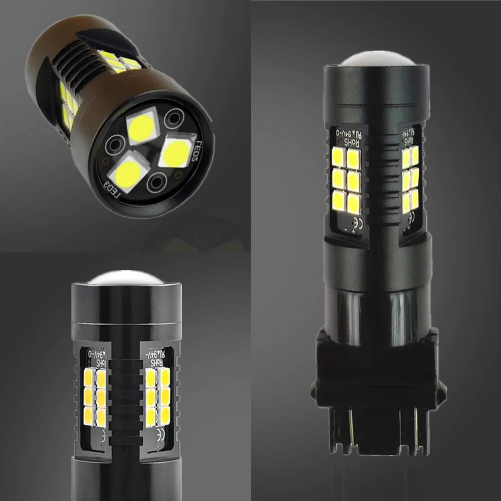 2 шт. 1200Lm T20 W21W LED W21/5 W WY21W 7440 7443 Светодиодные лампы T25 3157 3156 p27/7 w Автомобильный стоп