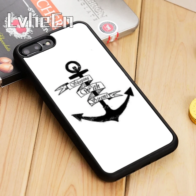 LvheCn чехол для телефона с изображением спящего сиреной и логотипом якоря iPhone 11 12 Pro