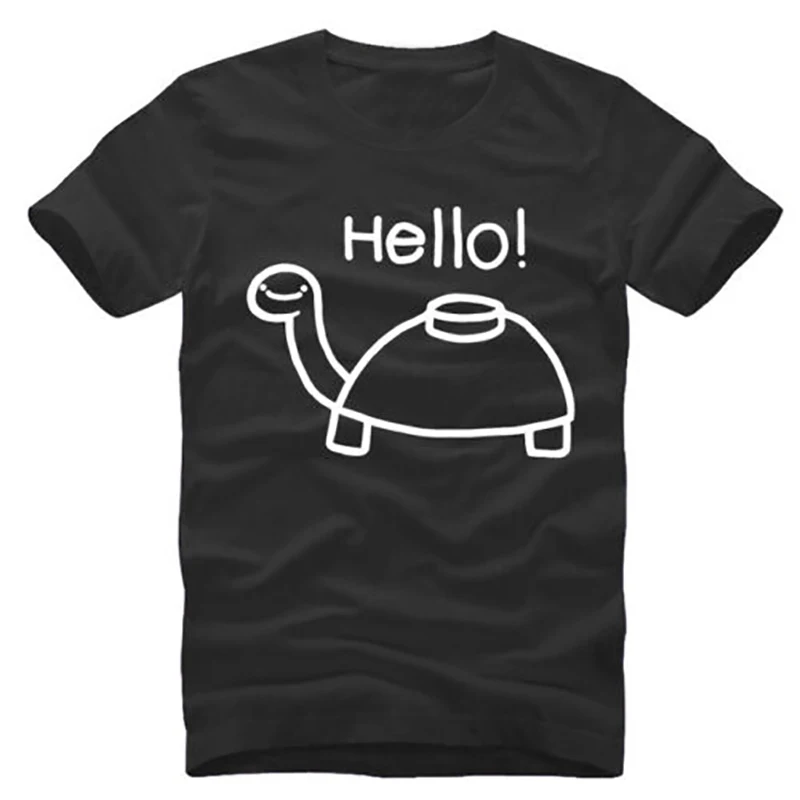 T Shirt Graphic T Shirts Men Clothes 2018 Men T Shirt  HELLO TURTLE Animal Funny T-Shirt Tops Graphic Tees Plus Size Tshirt