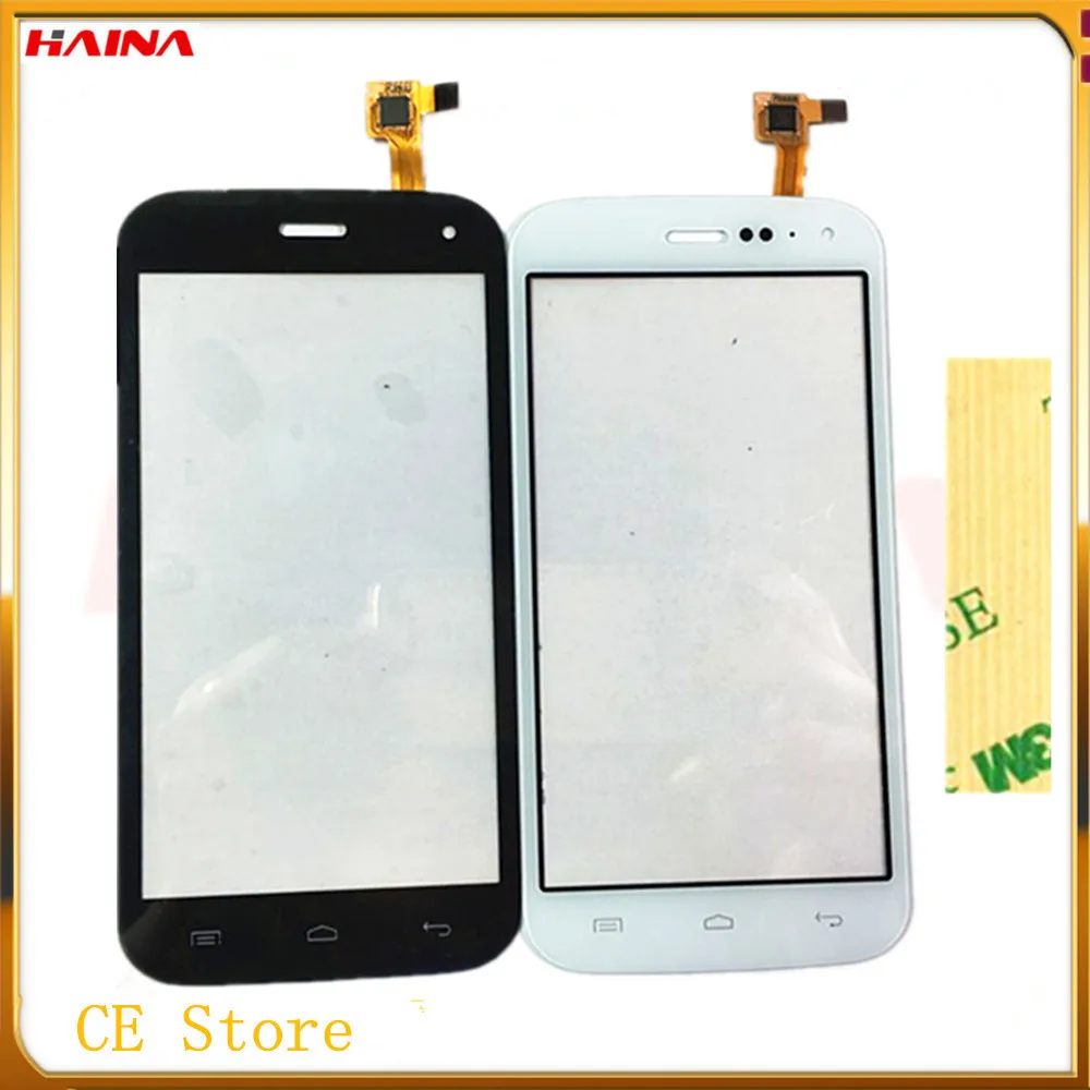 

New Touch Screen For Explay A500 Touch Screen Sensor Digitizer Front Glass Lens Touch Panel Black White Color+3M tape