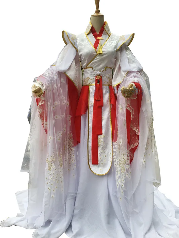 

Tian Guan Ci Fu Xie Lian Yue Shen Platinum Peacock Cosplay Costmes Full Set Halloween Costume for Unisex