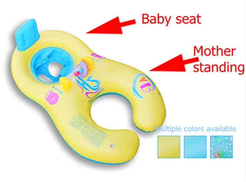 Утолщенный надувной родитель-ребенок двойной интерактивный плавать ming круг кольцо младенец плавающий спасательный круг плавающий плавательный пляж Аксессуары
