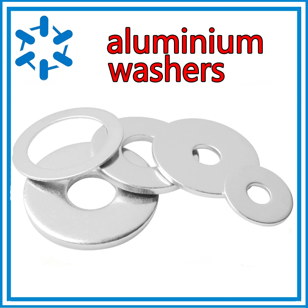 100pcs/lot M3 M 4 M5 M6 M8 M10 M12 M14 aluminium alloy washer aluminium