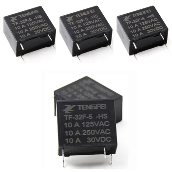

5PCS 32F Small Normally Open Relay 5V 4 Pins 10A TF-32F-5-HS