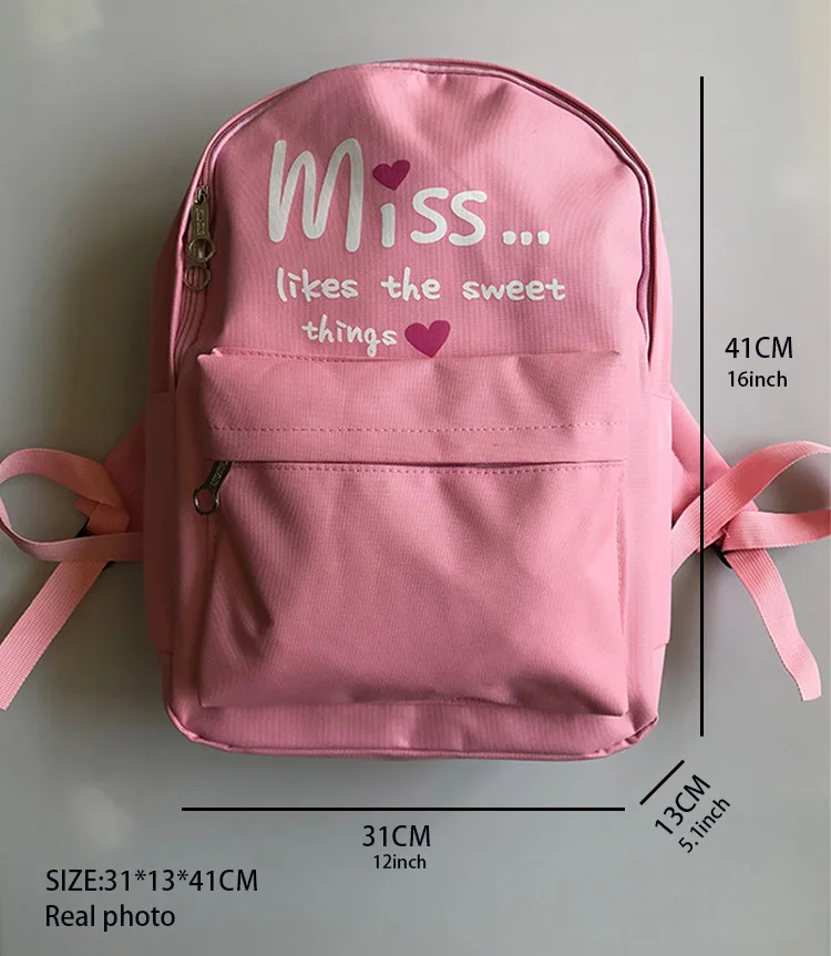 4Pcs/set Women School Backpacks Nylon Schoolbag For Teenagers Girls Student Book Bag Boys Satchel Bolsas Mochilas Sac A Dos