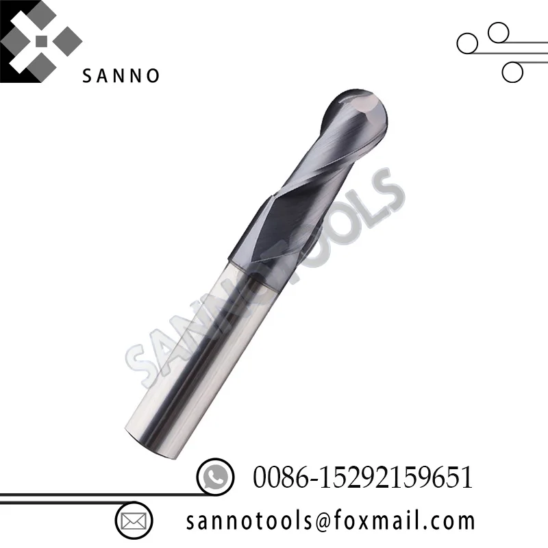 

2 Flutes hrc 55 degree cnc ball nose end mill tungsten steel cnc milling cutter cutting tools for cutting all kinds of metarials