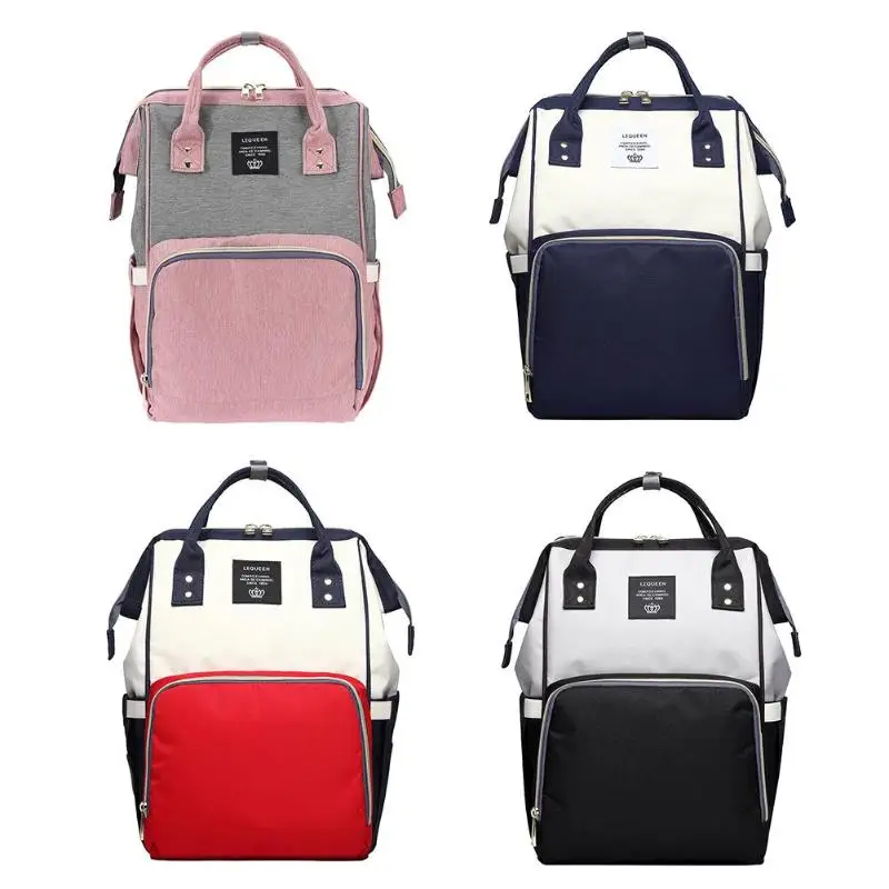 

Multifunctional Travel Backpack Nursing Handbag Large Capacity Splicing Color Mummy Diaper Bags Baby Care