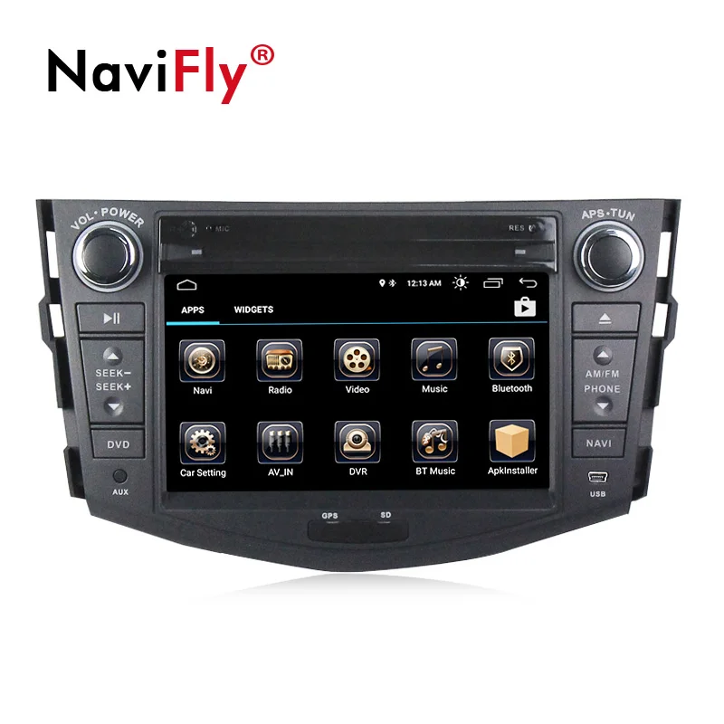 Top NaviFly 2 din Android 8.1 car multimedia radio stereo player for Toyota RAV 4 RAV4 2007 2008 2009 2010 2011 with GPS auto dvd 3
