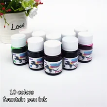 Fountain Pen ink bottled 15ML 10 colors portable pen ink quality is not hurt pen