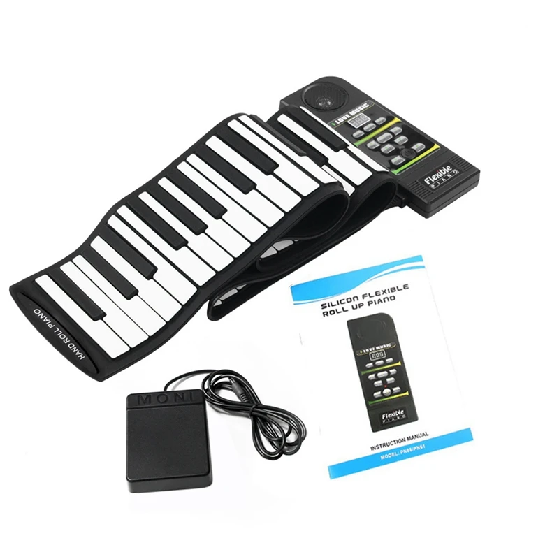 SEWS-88 Key Electronic Piano Keyboard Silicon Flexible Roll Up Piano with Loud Speaker