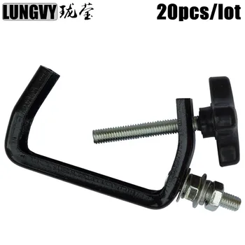 

Free Shipping 20pcs/Lot Aluminum Material Black Color 32-45mm Stage Lights Hook 30kg Stage Light Hook For Stage Light Equipment