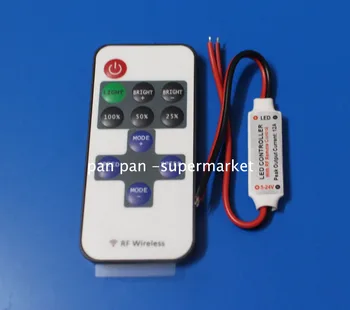 

Mini DC 12V Led Controller Dimmer 6A Wireless RF Remote to Control Single Color Strip Lighting 3528 5050 Free Shipping