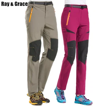 

RAY GRACE Outdoor Pants Summer Men Quick Dry Hiking Pants Women Waterproof Trekking Trousers Stretch Male Sport Fishing Pants