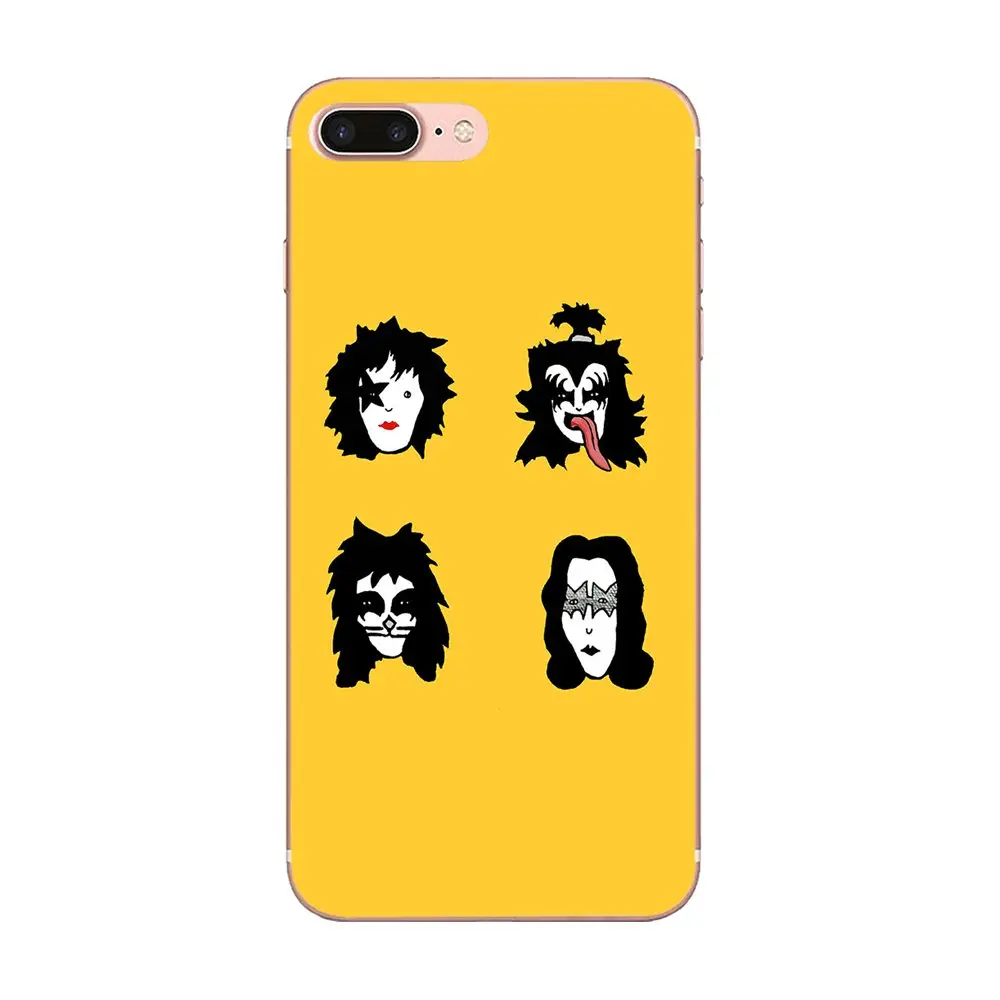 Тонкий чехол Kiss Let's Rock Band Skin для Apple iPhone 4 4S 5 5C 5S SE 6 6S 7 8 Plus X XS Max XR|Чехлы-накладки| |