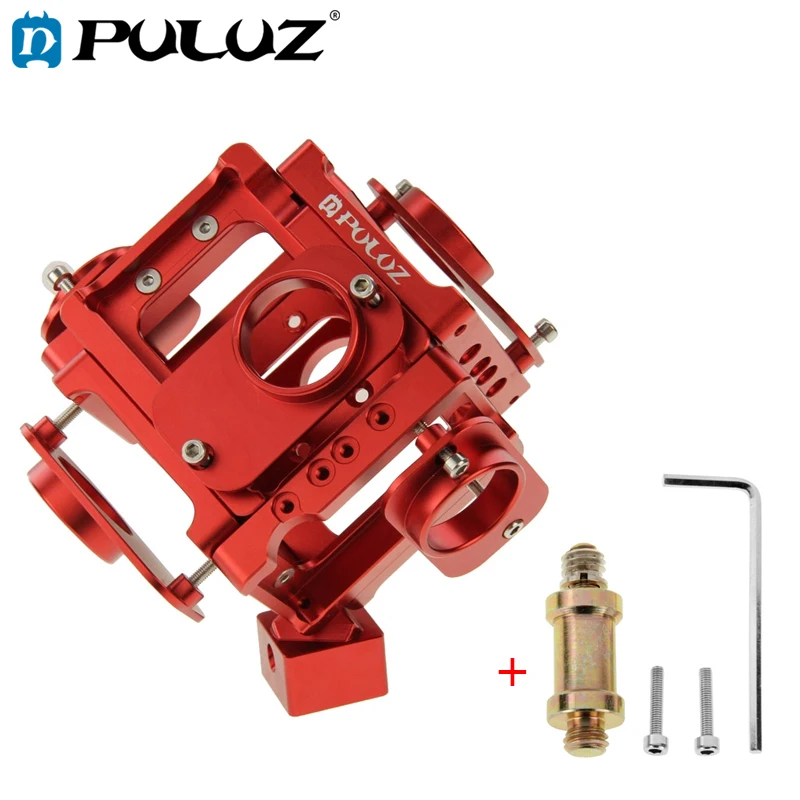 

PULUZ Protective Case Set For Gopro HERO4/3+ Combo Kits 6 in 1 CNC Aluminum Alloy Housing Shell Cage+Screw For Go Pro Black/Red