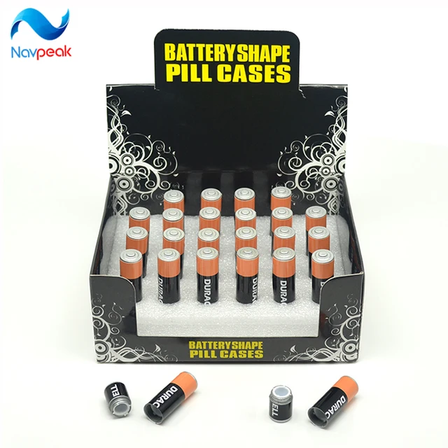2pc Free Shipping small Battery Secret Stash Diversion Safe Pill Box