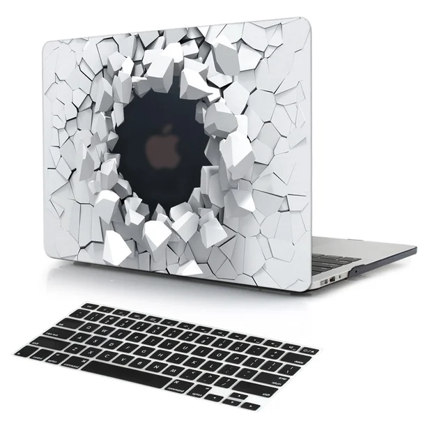 New 3D Explosion Stone Design Soft Smooth Touching Hard Cover Case for New Macbook Pro 13 inch Air 11 12 with Keyboard Cover