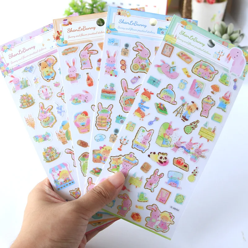 

1 set/1 lot Stationery Stickers Cartoon Cute rabbit Diary Planner Decorative Mobile Stickers Scrapbooking DIY Craft Stickers