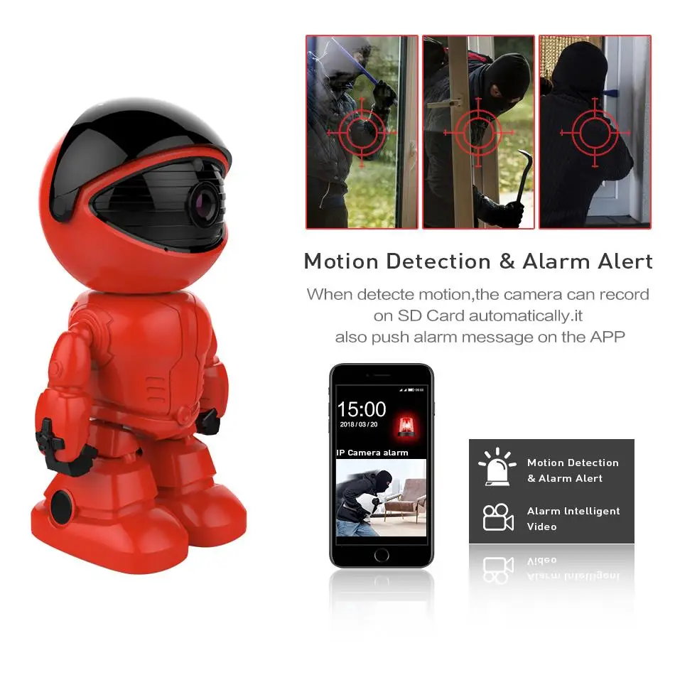 

Wireless Robot IP Camera 960P WIFI CCTV HD Baby Monitor Remote Control Home Security camera network wi-fi two way audio camera