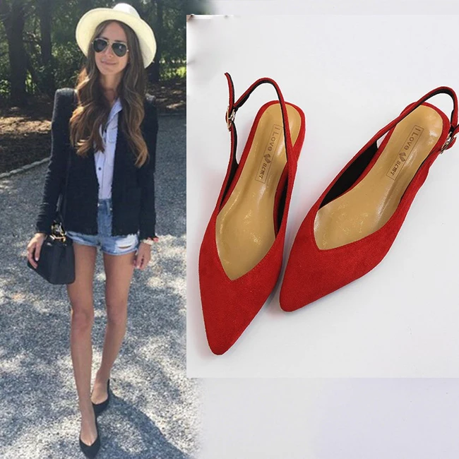 

Casual Women Flats Pointe Women Shoes Slingback Mules Platform Summer Shoes Buckle Party Lace soft sandals Office Lady Shallow