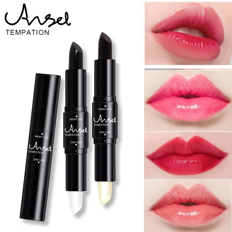 

Hot Selling 2 End Lipstick Pencil Long Lasting White Black Day Night Color Changed Magic Makeup For Face Lips Beauty Lip Stick