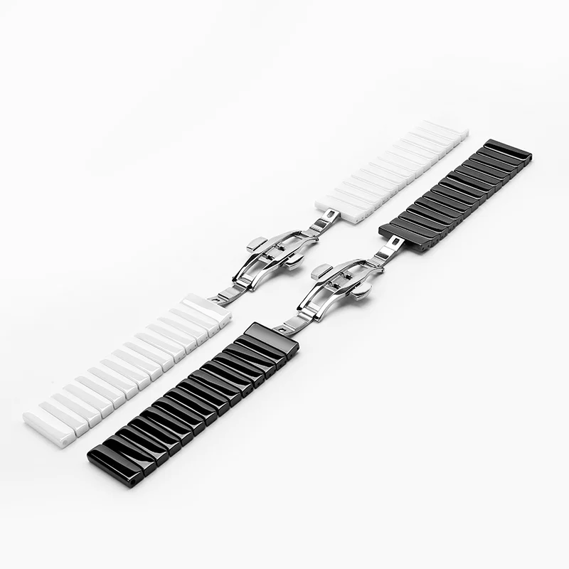 

For Lenovo watch X Plus Ceramic strap Compatible band width 20mm watch Folding buckle adjustable size Lenovo watch X Plus strap