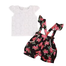 Summer Kids Baby Girls Outfits Clothes T-shirt Tops+Short Pants Shorts 2PCS Set