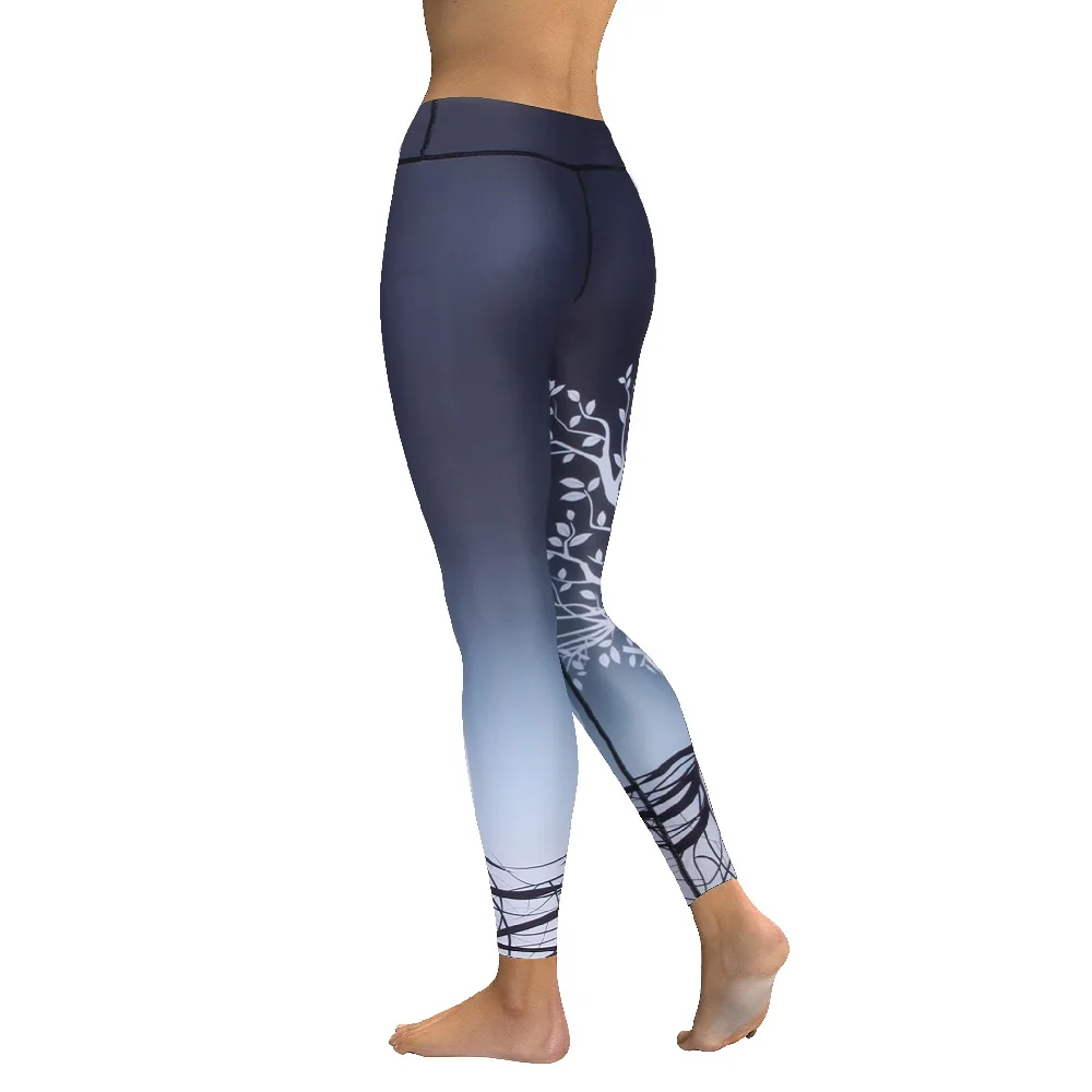 Black to grey tree of life high waist legging (3)