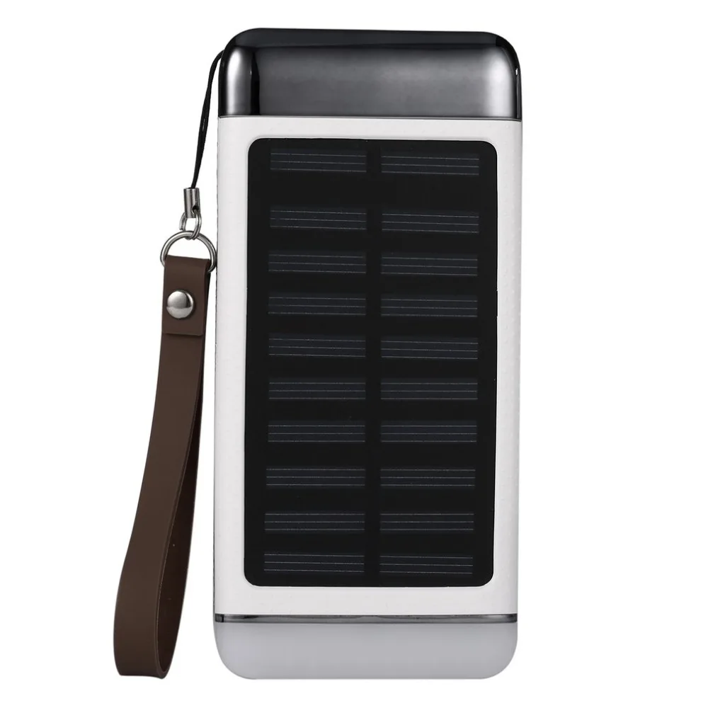 

10000 mAh Solar power bank Short Circut Protection Long Lasting High Capacity double powerbank Charger External Battery
