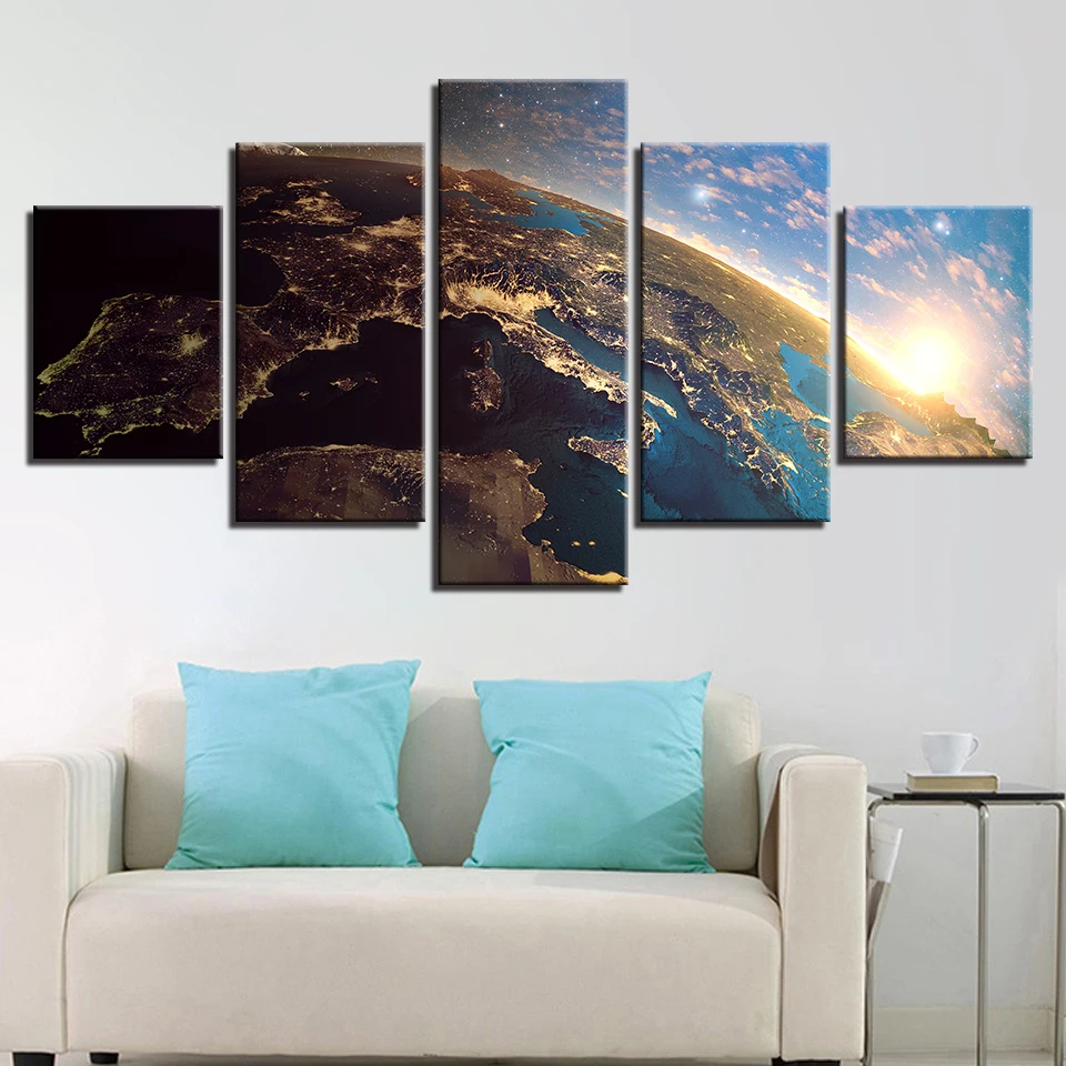Canvas-Pictures-Wall-Art-5-Pieces-Earth-Planets-Sunshine-Beautiful-Scenery-Painting-Frame-Modular-HD-Printing (2)
