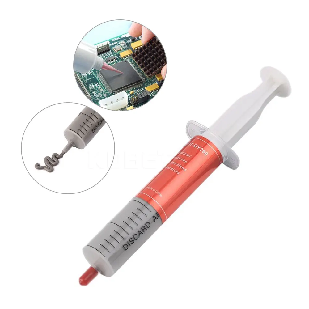 

KEBETEME Hot sale 30g Syringe Thermal Grease Silver CPU Chip Heatsink Paste Conductive Compound Wholesale