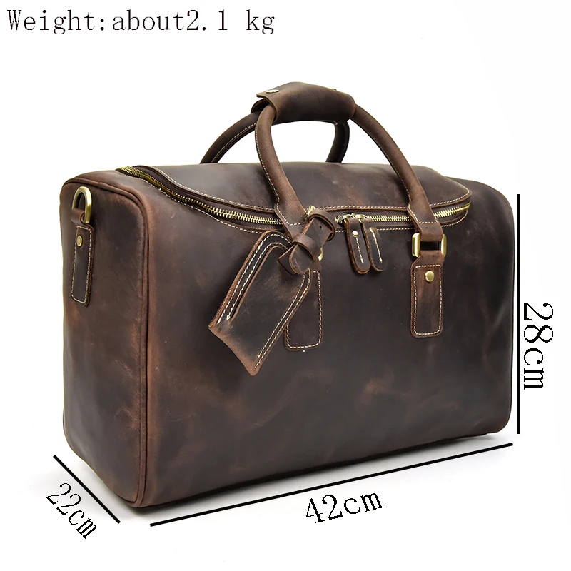 Men-genuine-leather-travel-duffel-Zipper-around-thick-cow-leather-travel-bag-vintage-Real-leather-weekend (1)