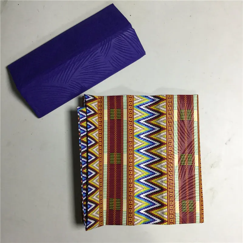 

2019 2+2yards Kente Ankara Fabric Nigerian Polyester Ghana Chitenge Printing Wax African Kitenge Print Wax Fabric For Cloth AW30