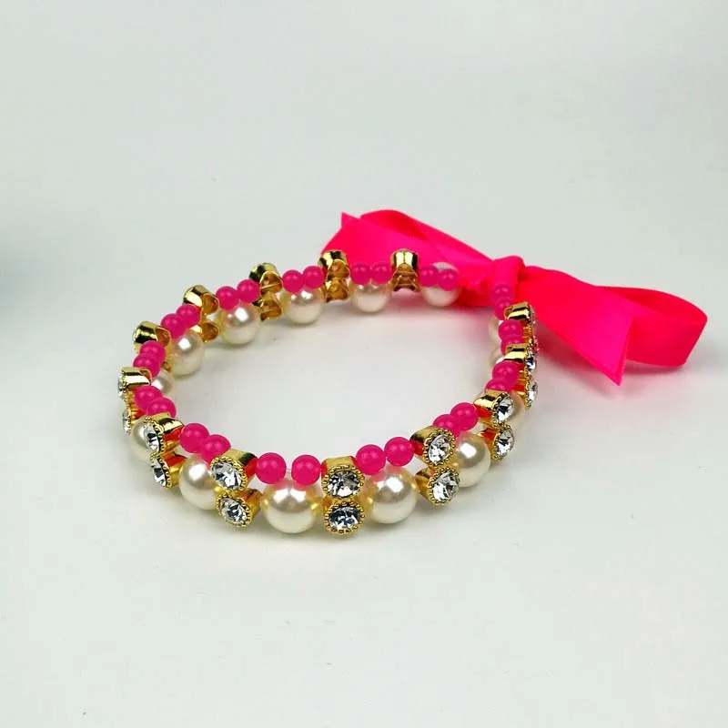 Прекрасный Нежный перламутровый ошейник для собак высокого качества ...