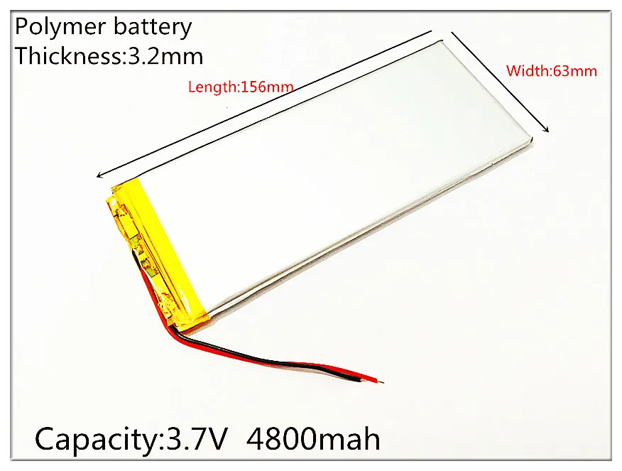 3263156 The font b tablet b font battery 3 7V 4800mAH 3263156 Polymer lithium ion Li